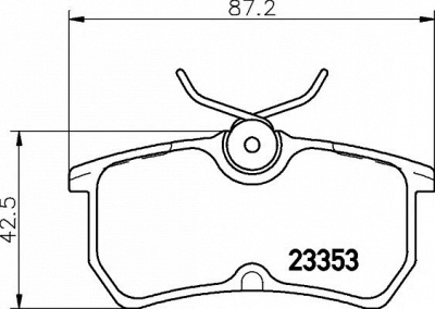 HELLA PAGID 8db355018411 -  Комплект тормозных колодок, дисковый тормоз